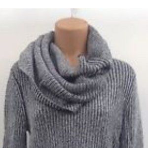 Infinity Chunky Knit Sweater Scarf Black/White NWT